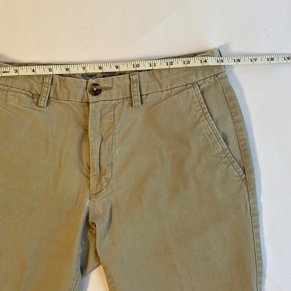 Old Navy Mens Ultimate Slim Built-In Flex Chino Pants Khaki Tan 30x30 Stretch - Picture 3 of 10